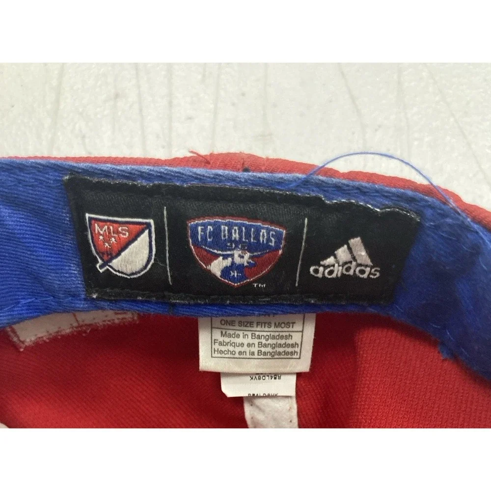 MLS FC Dallas Youth Red Soccer Hat‎ Cap Red Grey Flat Lid Unisex YOUTH